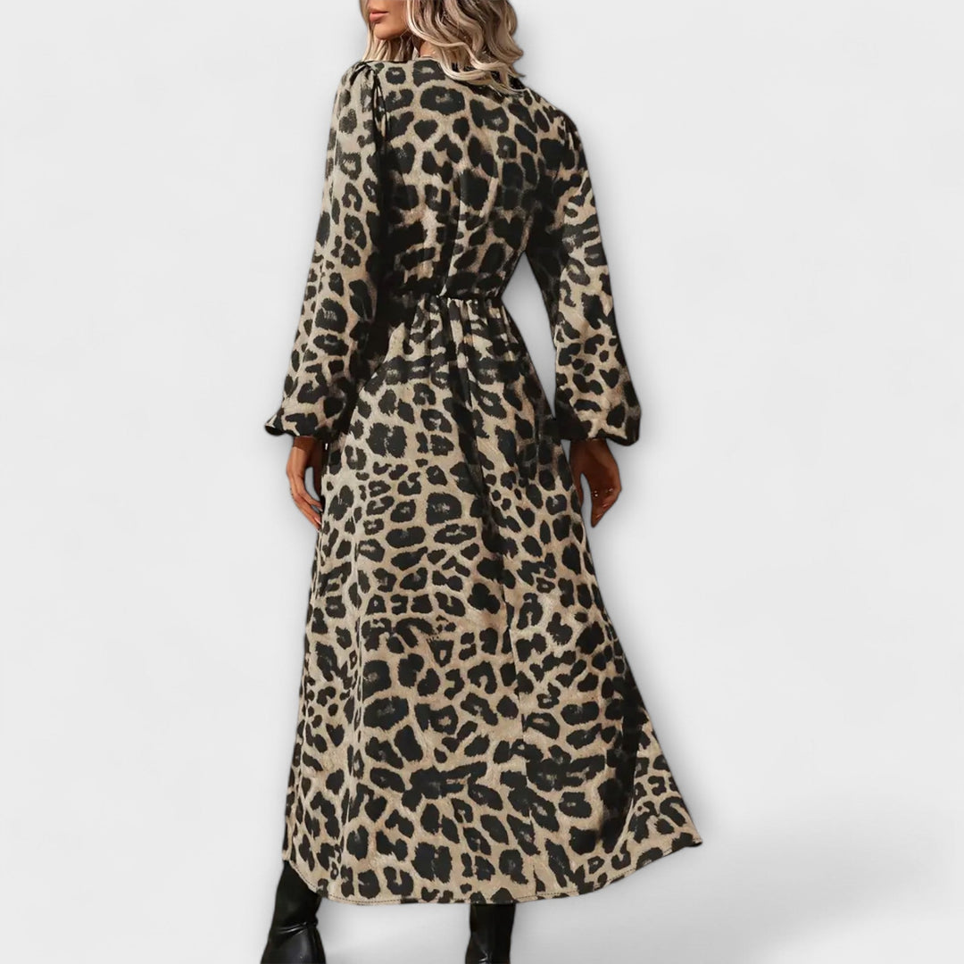 Natalie - Robe Élégante avec Imprimé Léopard