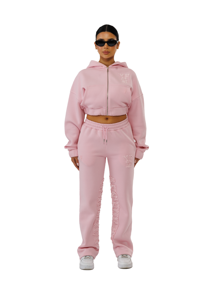 Sweat à Capuche Zippé "Rose" pour Femme