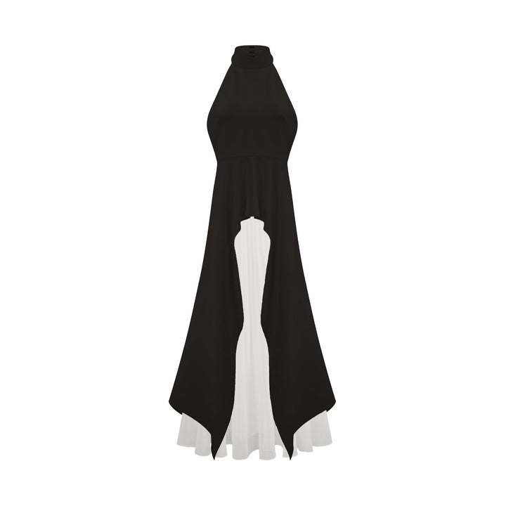 Inés | Robe longue à plusieurs épaisseurs encolure licou