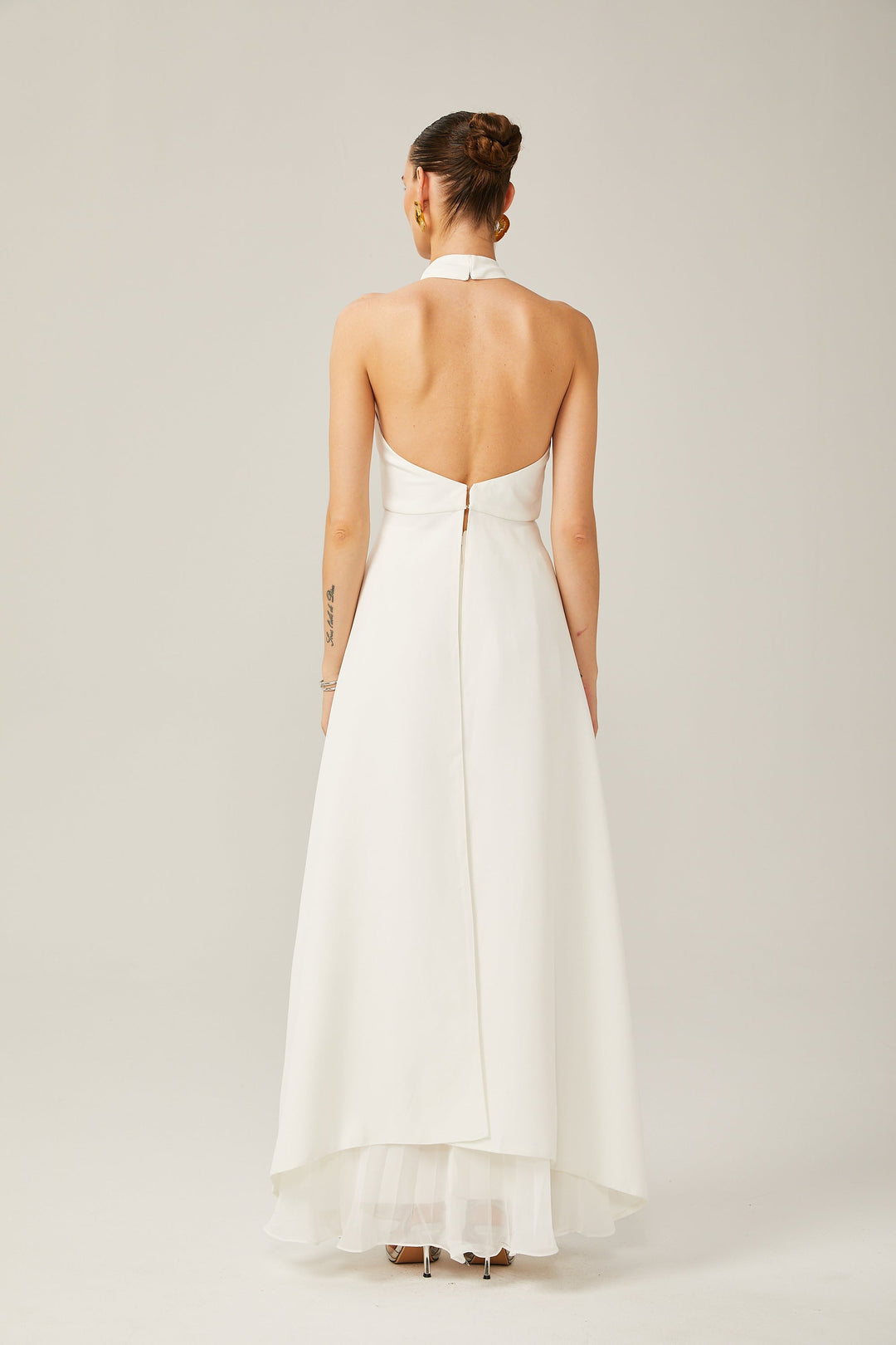 Inés | Robe longue à plusieurs épaisseurs encolure licou