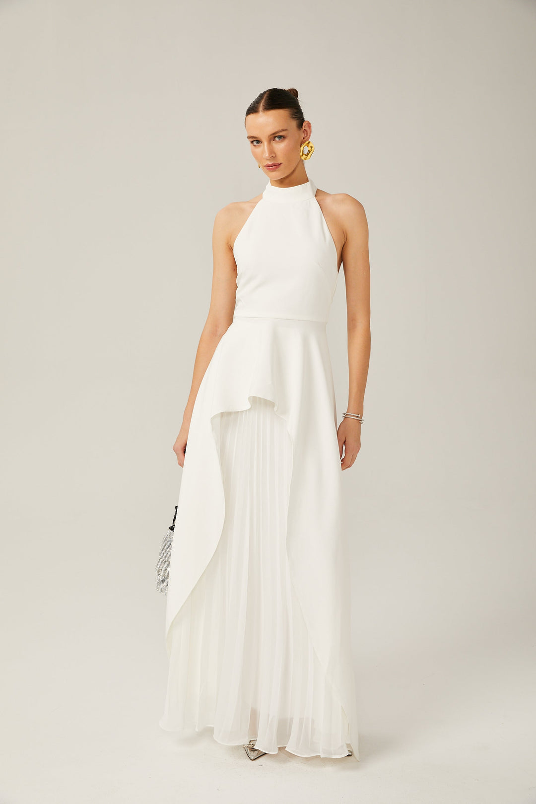 Inés | Robe longue à plusieurs épaisseurs encolure licou