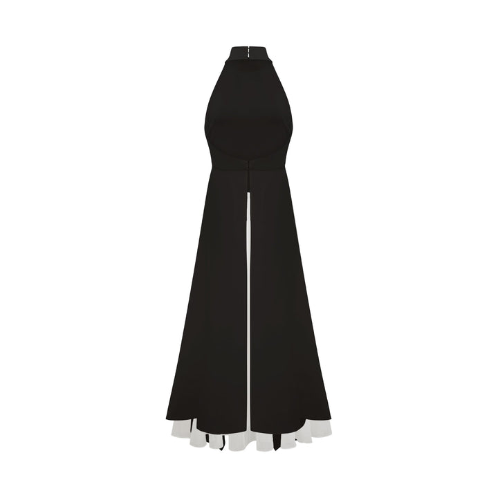 Inés | Robe longue à plusieurs épaisseurs encolure licou