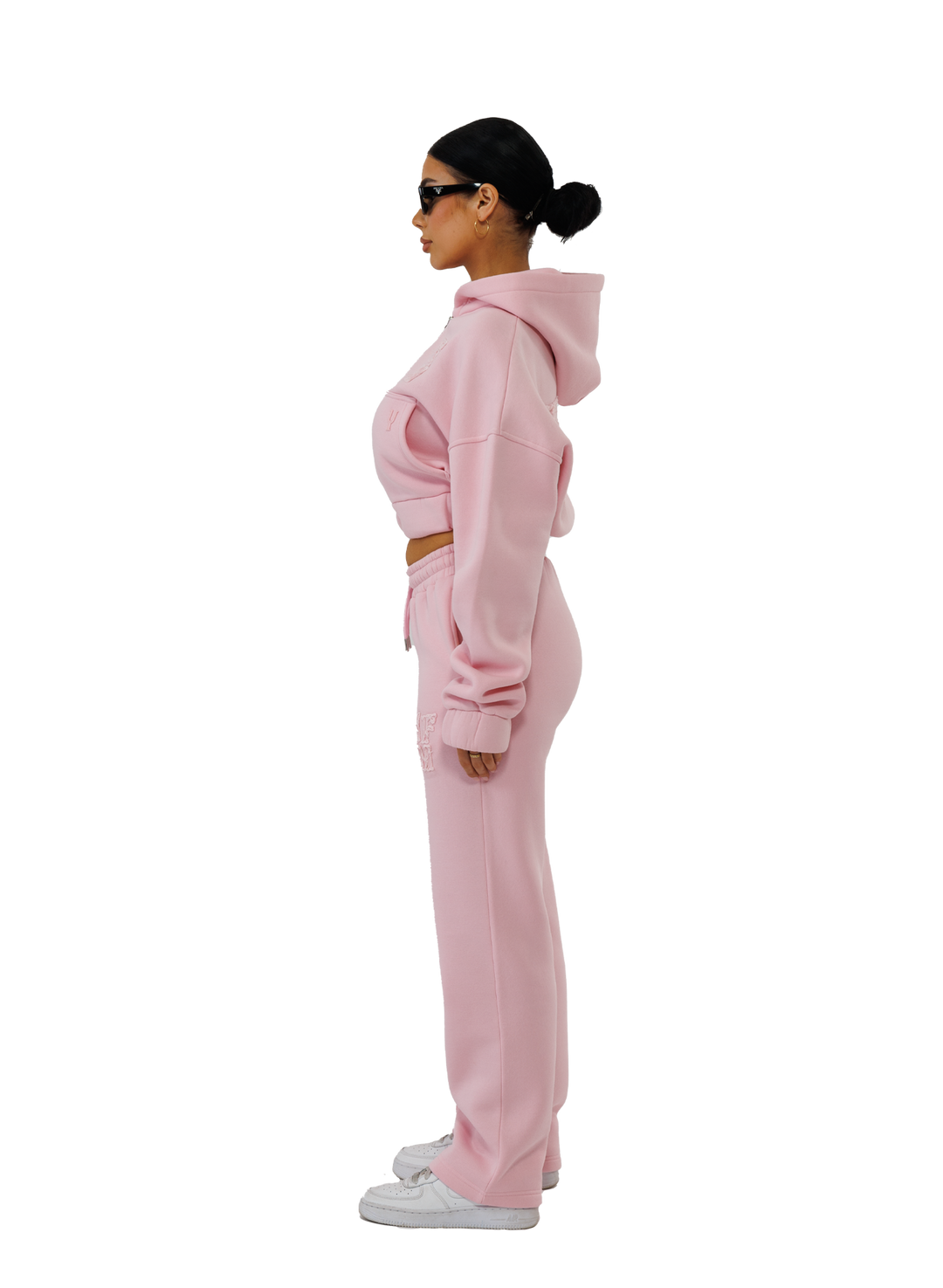 Sweat à Capuche Zippé "Rose" pour Femme