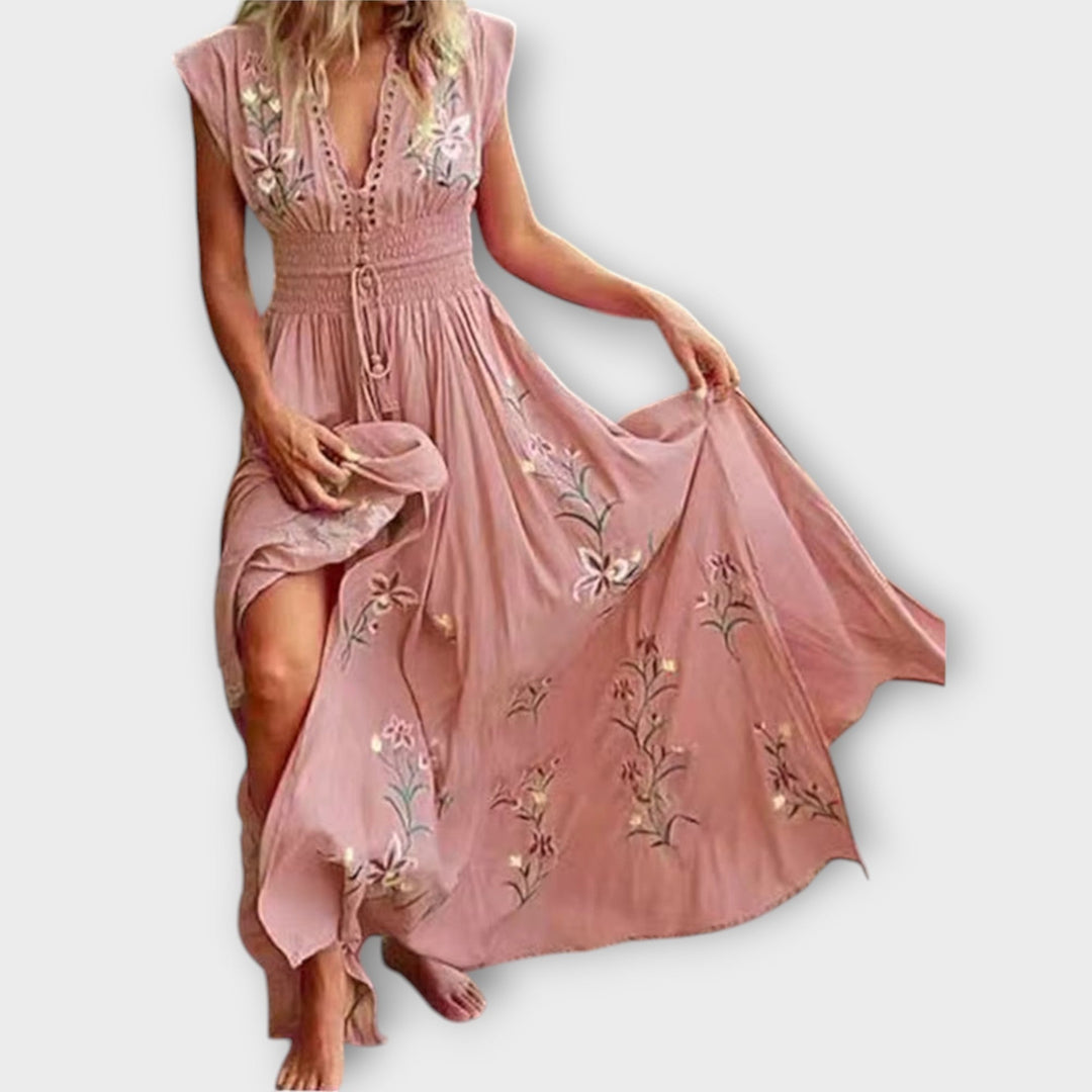 Felizia – Robe Boho avec Broderie Envoûtante