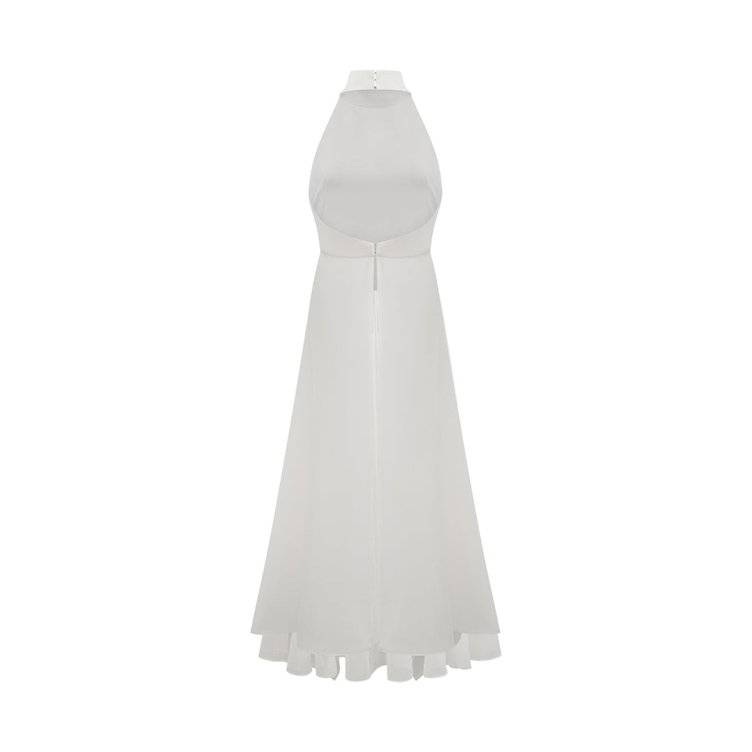 Inés | Robe longue à plusieurs épaisseurs encolure licou