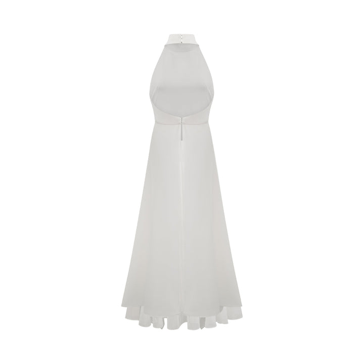 Inés | Robe longue à plusieurs épaisseurs encolure licou