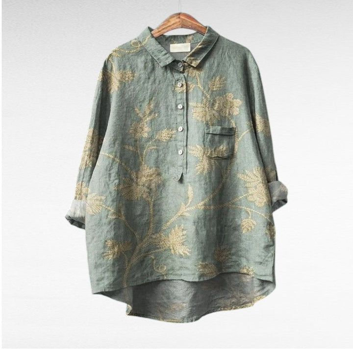 Claire | Élégante Blouse d'Été en Lin