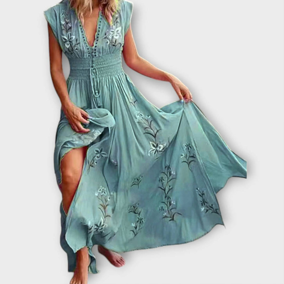 Felizia – Robe Boho avec Broderie Envoûtante