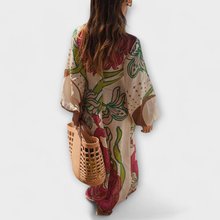 Tracey - Robe Maxi Tunique à Nœud