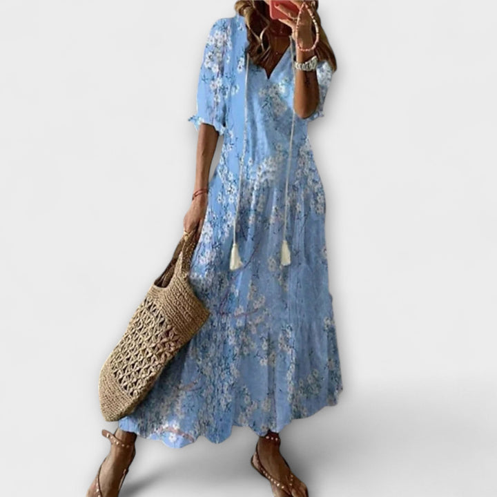 Anna – Robe d'été bohémienne pour femmes avec une silhouette fluide