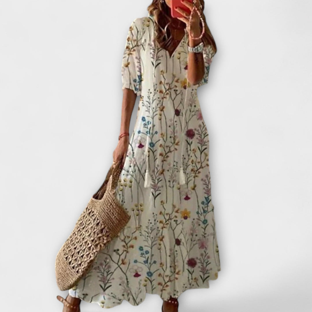 Anna – Robe d'été bohémienne pour femmes avec une silhouette fluide