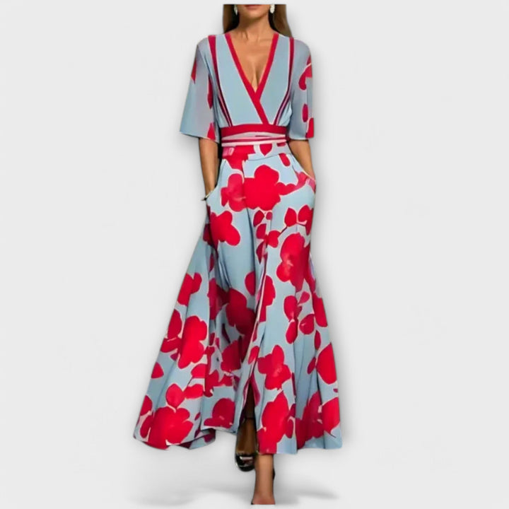 Elise - Robe Élegante en Fleurs