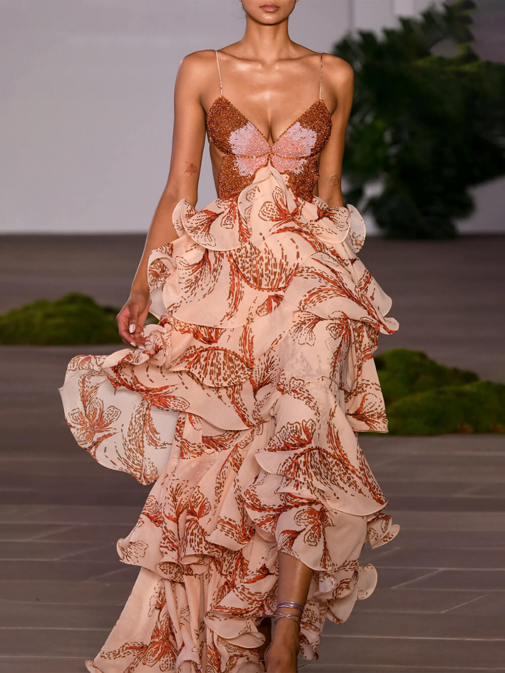 Essaro | Robe Maxi Papillon Signature