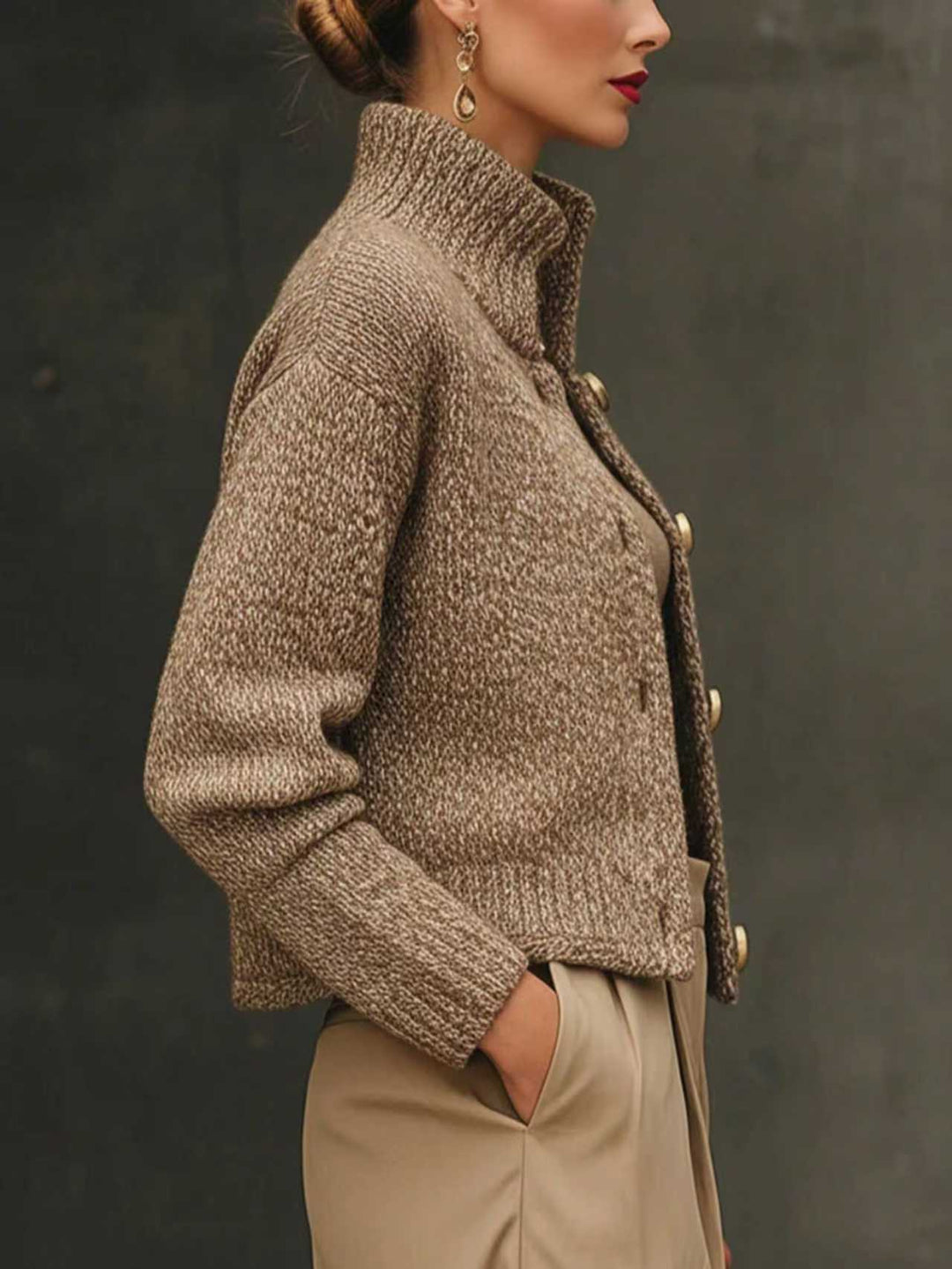 Carmelle | Veste Tailleur en Laine Mélangée