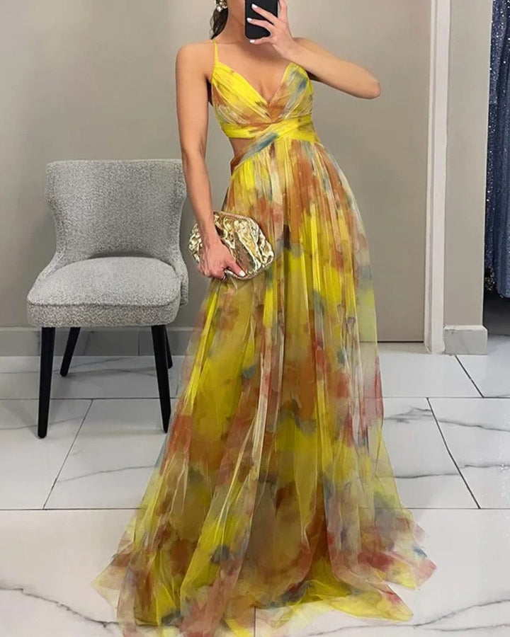 Clara | Ravissante robe longue à imprimé floral
