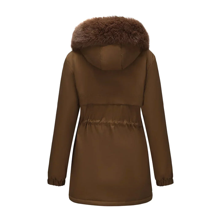 Grâce | Parka d'hiver élégante avec bord en fourrure