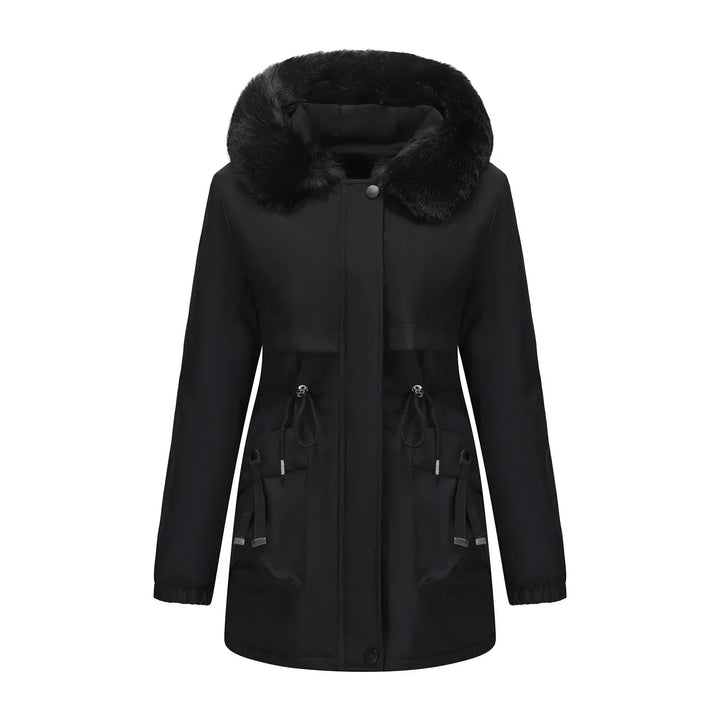Grâce | Parka d'hiver élégante avec bord en fourrure