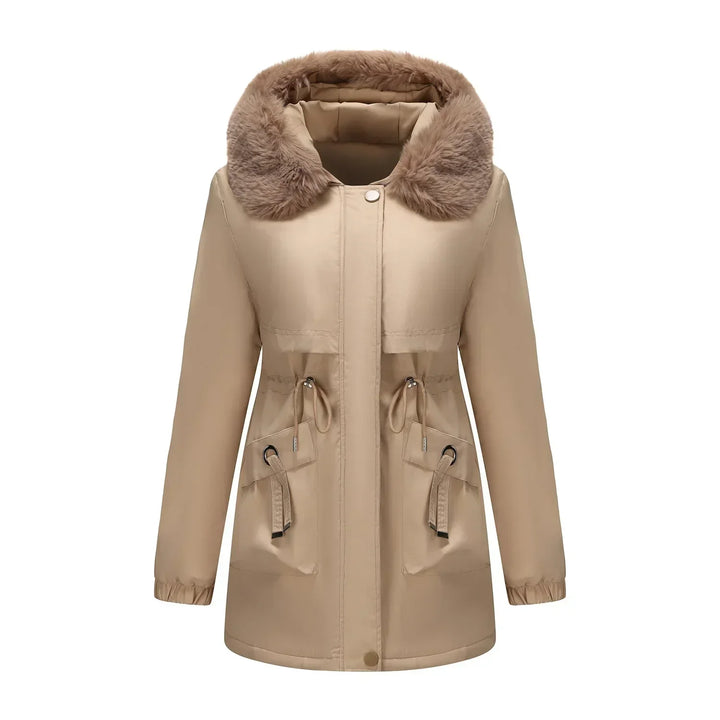 Grâce | Parka d'hiver élégante avec bord en fourrure