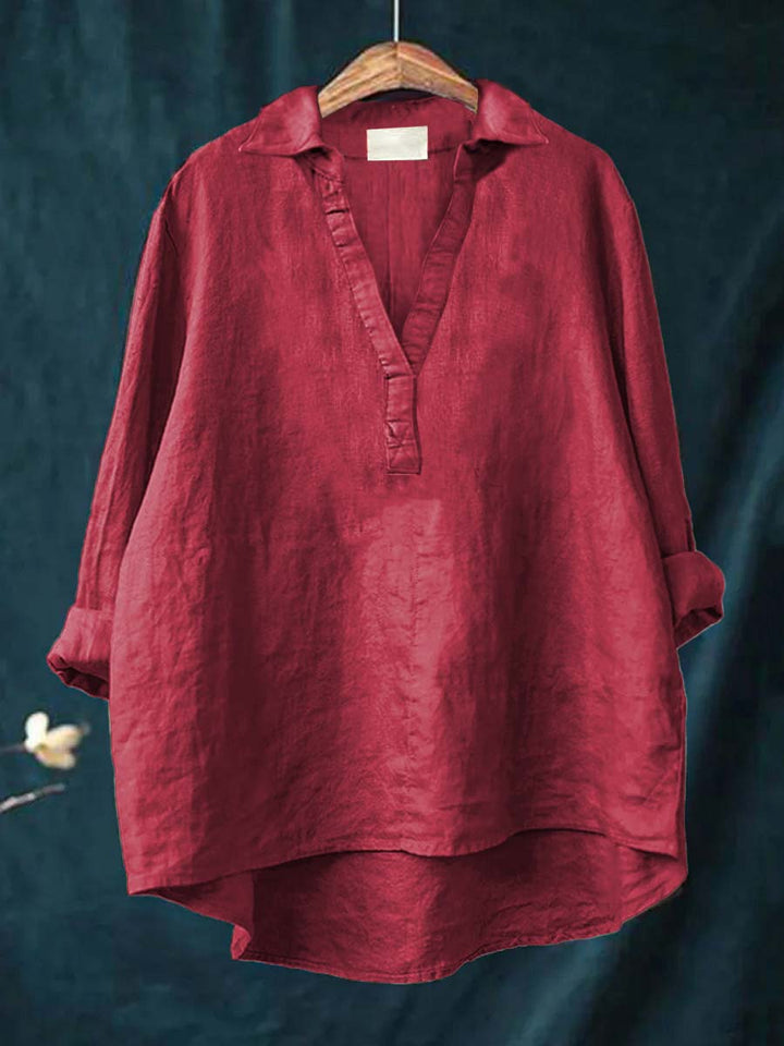 Andrea | Élégante Blouse d'Été en Lin