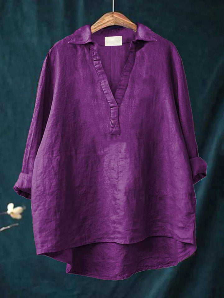 Andrea | Élégante Blouse d'Été en Lin