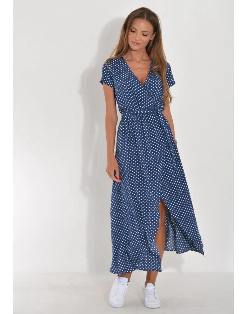 Julia – Robe Élégante avec Décolleté en V et Coupe Sculptante